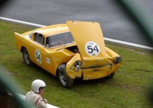1959 Ferrari 250 GT TDF wrecked in a classic auto race