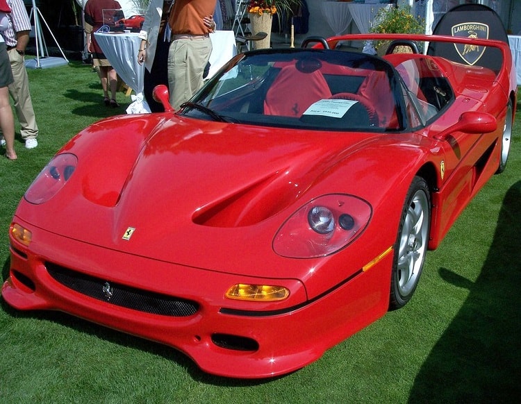 Parked red Ferrari F50