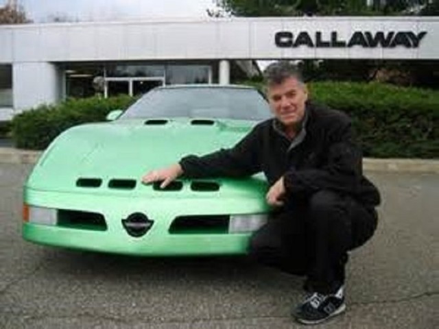 Reeves Callaway Posing In Front Of His Corvette Tuning HQ