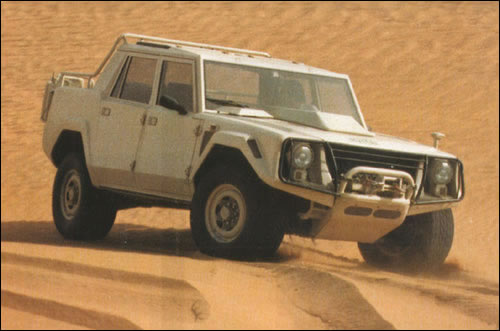 The LAMBORGHINI LM002 was originally intended as a military vehicle