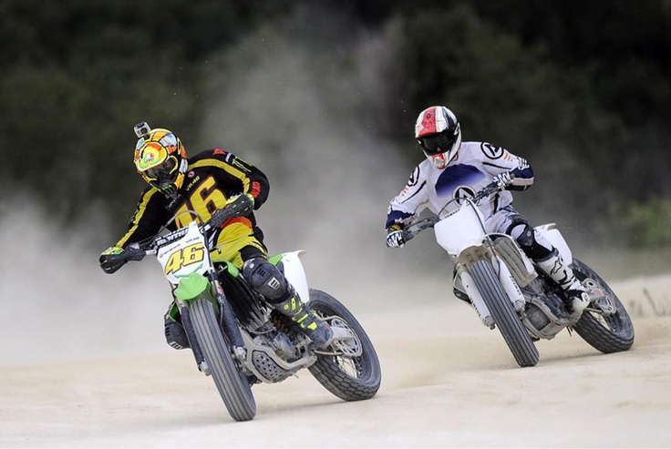 Valentino Rossi Riding Dirt Track