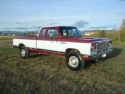 Our history of the Dodge dually includes the 1979 D-series Dodge dually.