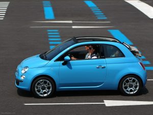 The Fiat 500C oozes girl car.