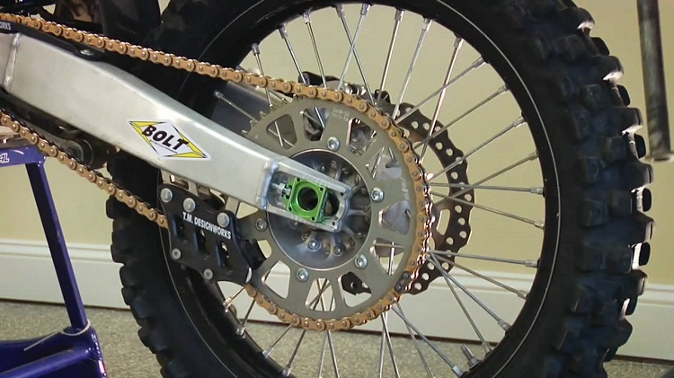 Motorcycle Chain and Rear Wheel