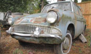 Rusted out car