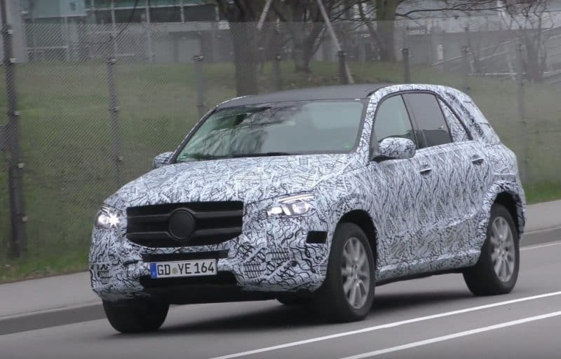 2019 Mercedes-Benz GLE Class test mule front 3/4 view