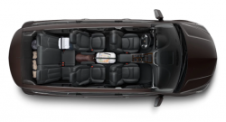 Inside of Chevy Traverse SUV