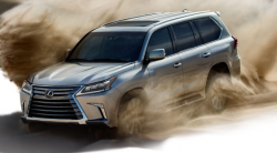 Lexus LX off road on sand