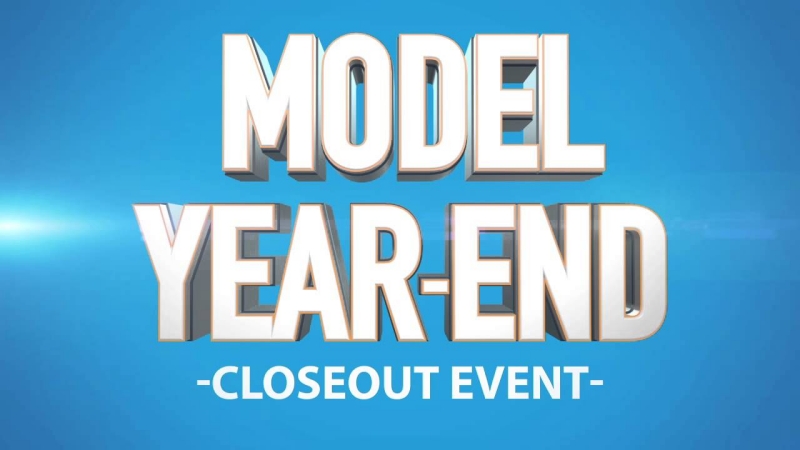 end of model year - closeout event