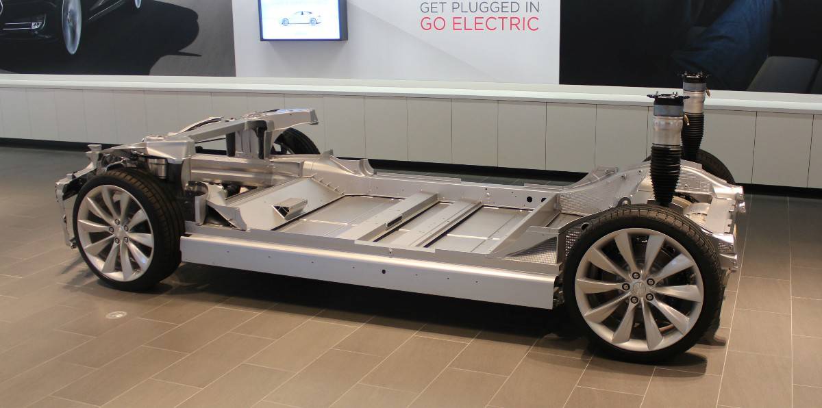 Tesla Model S floor - battery