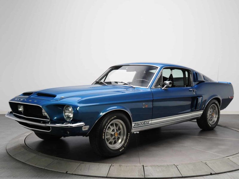 old-school muscle cars: 1968 Shelby Mustang GT500KR
