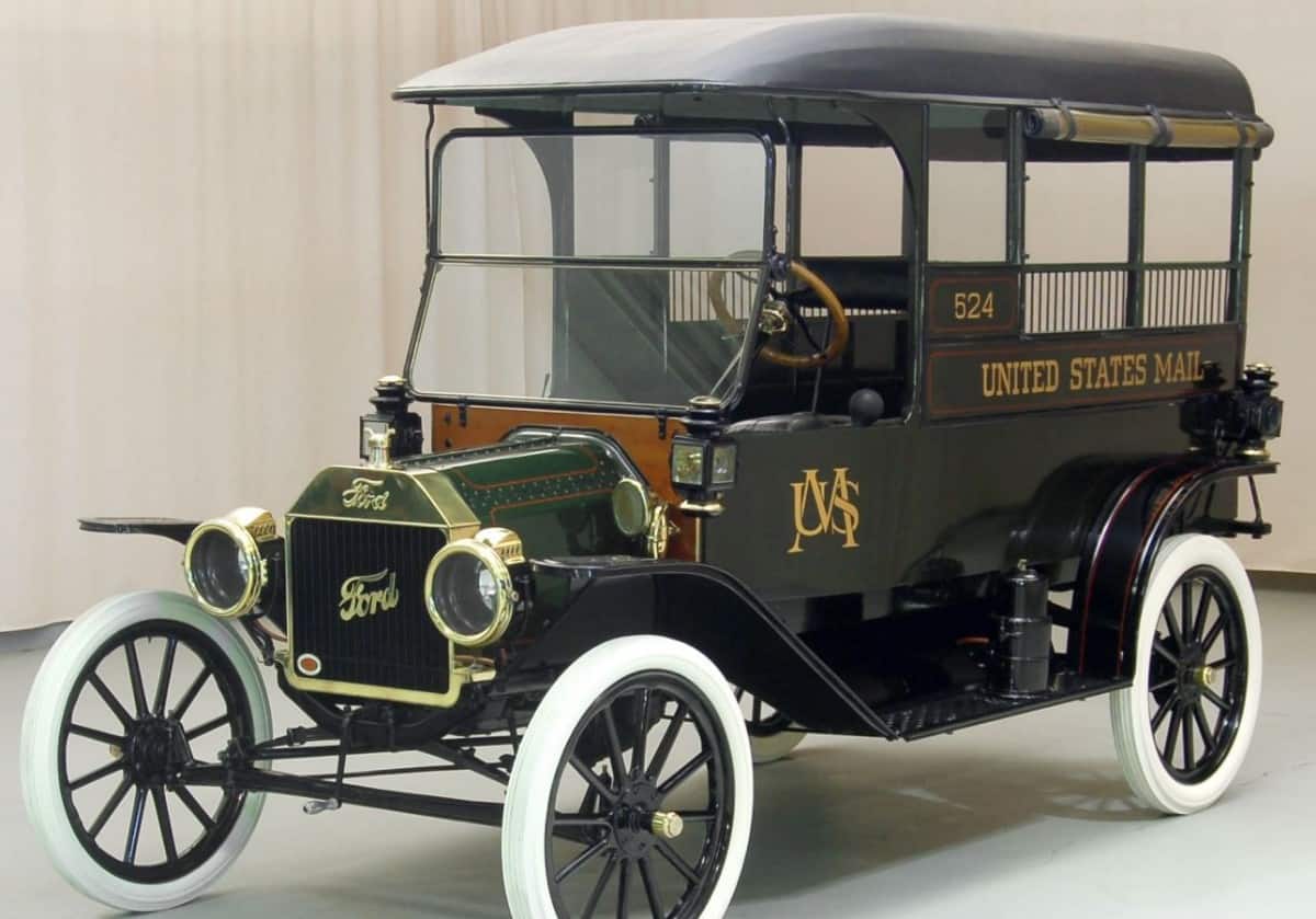 1913 Ford Model T Mail Truck - left front view