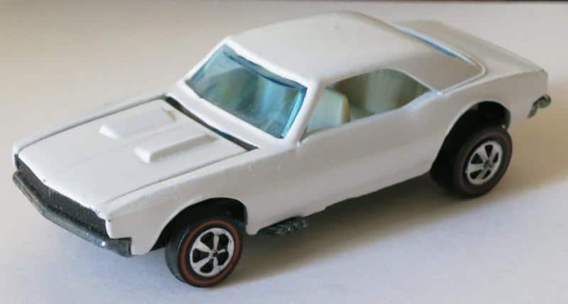1968 White Enamel Camaro - Hot Wheels
