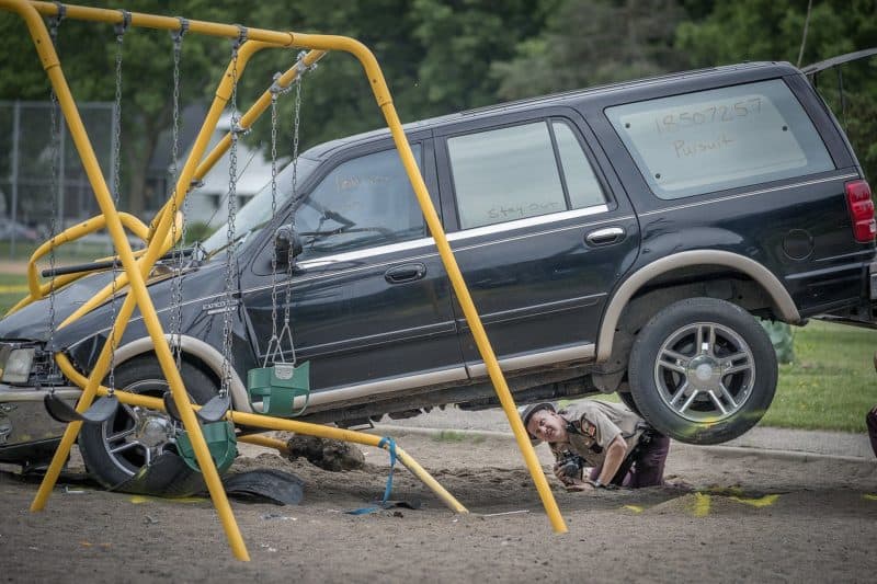 Car in a playground