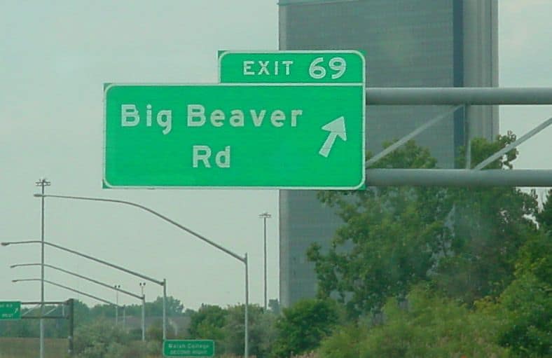Big Beaver Rd. is another one of funny road signs
