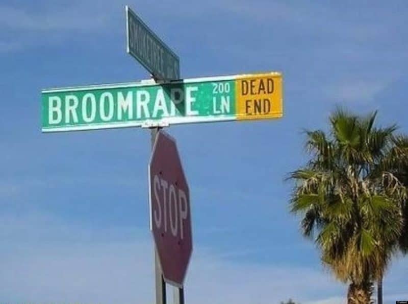 Street sign Broomrape