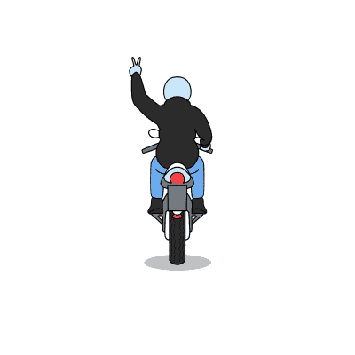 Double File Riding Hand Signal