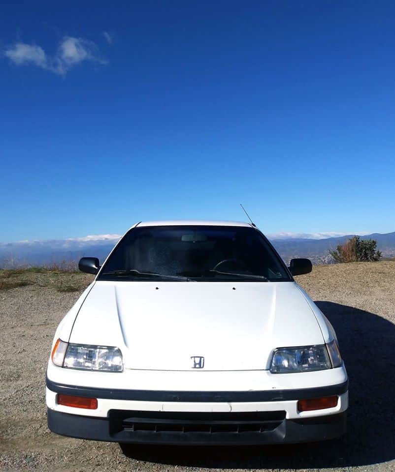 white crx front view