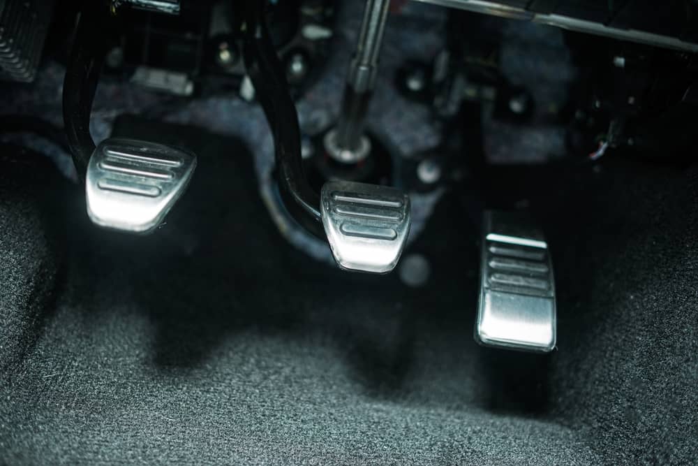 brake gas clutch pedals on a manual transmission car