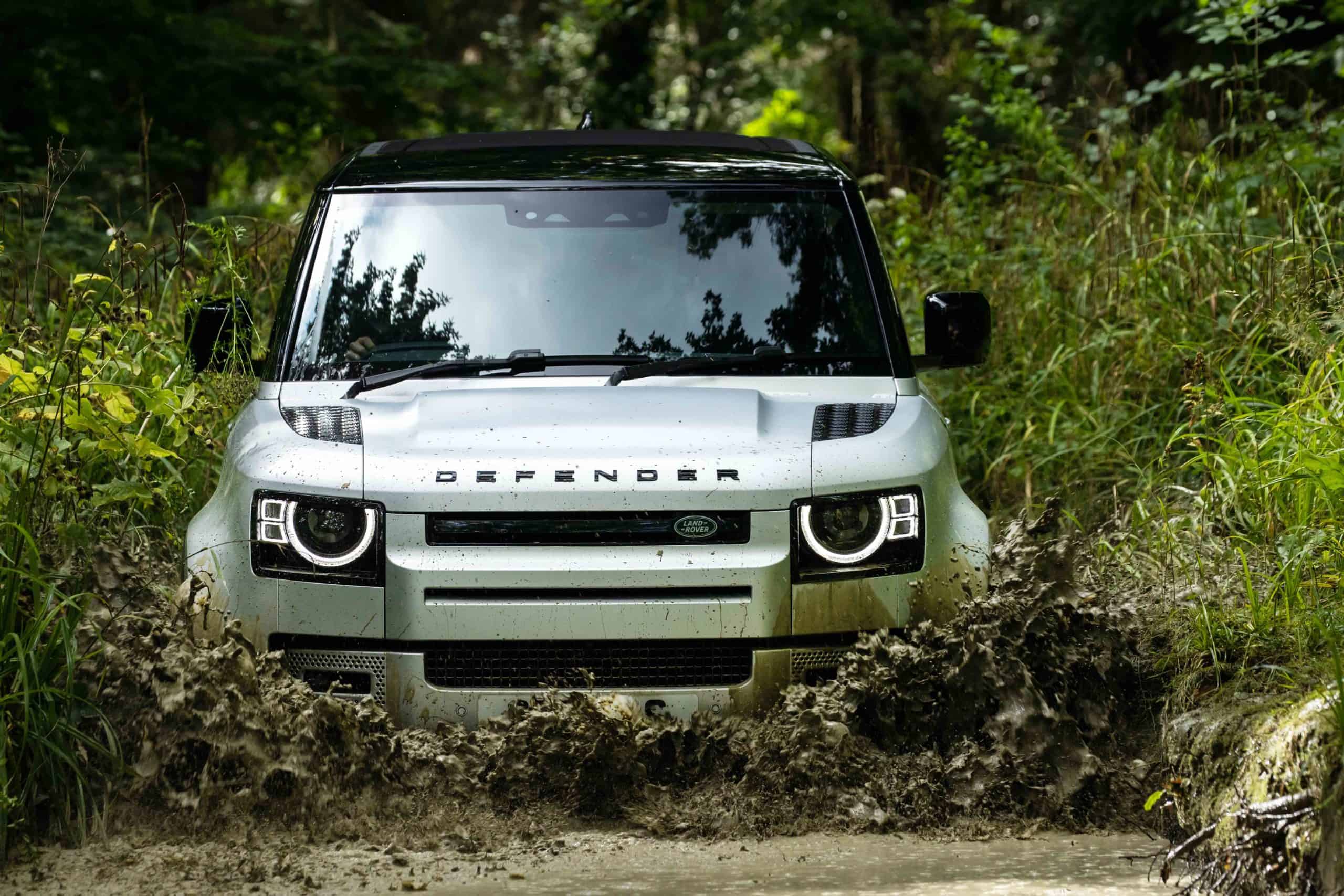 2021 Land Rover Defender 90 in the mud